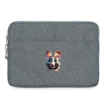 Verspielter Mausjubel - Laptoptasche 15" - Grau meliert - Vorne