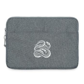 Weiße verschlungene Schlange - Laptoptasche 15" - Grau meliert - Vorne