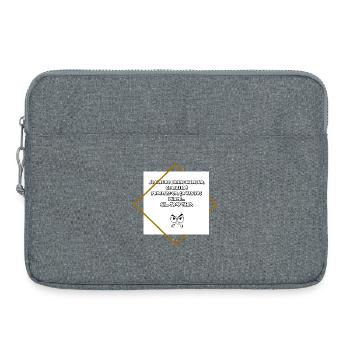 Mauvaise humeur - Sacoche pour ordinateur portable 15 pouces - gris chiné - Devant