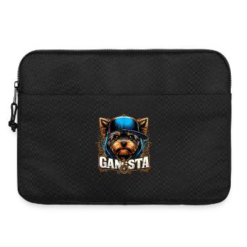 Cadeau de chien Yorkshire Terrier Gangsta Gangster - Sacoche pour ordinateur portable 15 pouces - noir - Devant