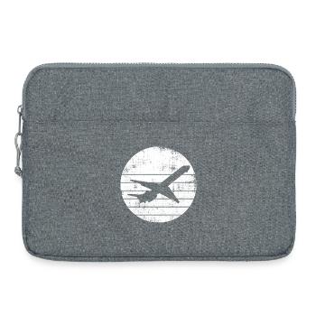 Airplane Drawing - Laptop bag 15" - heather grey - Front