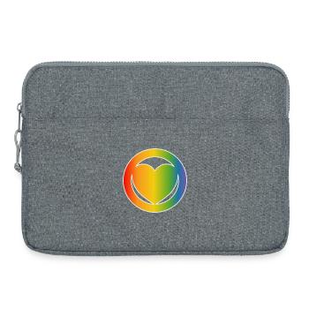 LGBT Herz CSD Shirt white - Laptoptasche 15" - Grau meliert - Vorne