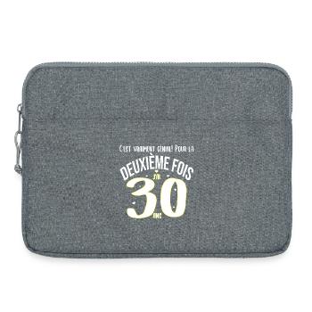 Anniversaire 60 ans 60 année d'âge cadeau - Sacoche pour ordinateur portable 15 pouces - gris chiné - Devant