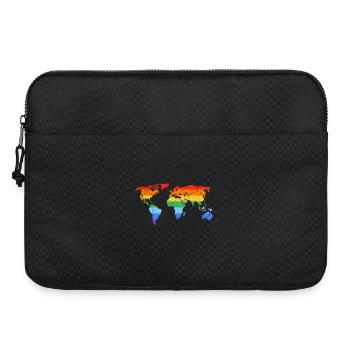 Fierté de la carte du monde arc-en-ciel - Sacoche pour ordinateur portable 15 pouces - noir - Devant