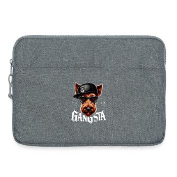 Cadeau de chien irlandais Terrier Gangsta Gangster - Sacoche pour ordinateur portable 15 pouces - gris chiné - Devant