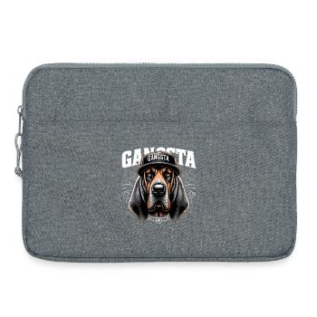 Bloodhound Gangsta Gangster Hund Geschenk - Laptoptasche 15" - Grau meliert - Vorne