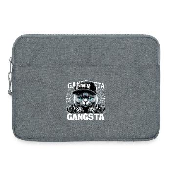 BKH British Shorthair Chat Bleu Gangsta Gangster - Sacoche pour ordinateur portable 15 pouces - gris chiné - Devant