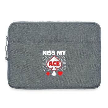 Déclaration de jeu de casino de jeu de cartes de poker - Sacoche pour ordinateur portable 15 pouces - gris chiné - Devant