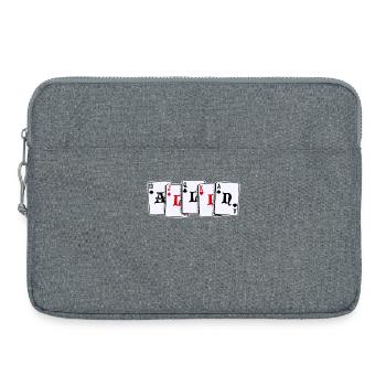 Poker Casino Jeu de cartes Jeux d’argent Poker Loterie - Sacoche pour ordinateur portable 15 pouces - gris chiné - Devant