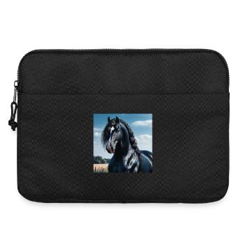 L’élégance du cheval - Sacoche pour ordinateur portable 15 pouces - noir - Devant