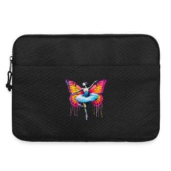 Ballerina mit Schmetterlingsflügeln, Schmetterlingen, Tutu - Laptoptasche 15" - Schwarz - Vorne
