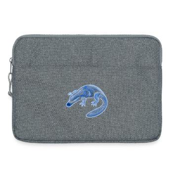 ornithorynque motifs aborigènes tribal bleu - Sacoche pour ordinateur portable 15 pouces - gris chiné - Devant
