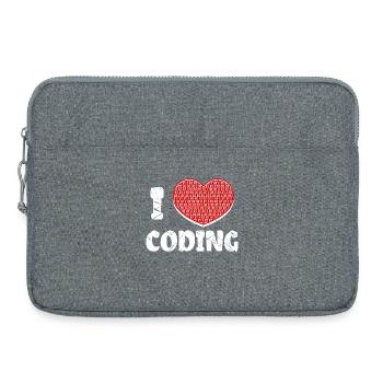 Developer Herz Coden Statement Programmierer - Laptoptasche 15" - Grau meliert - Vorne