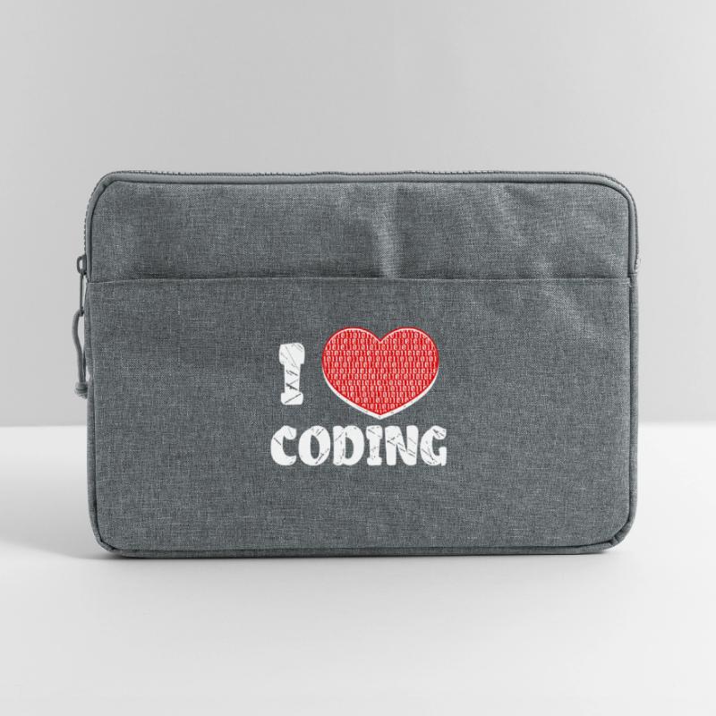 Developer Heart Coding Statement Programmer Laptop bag 15"
