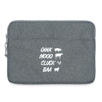 Oink Mooo Cluck Baa - Laptoptasche 15" - Grau meliert - Vorne