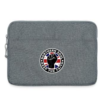 Northern Soul - Behalte den Glauben - Union Jack - Laptoptasche 15" - Grau meliert - Vorne