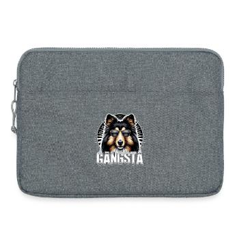 Collie Gangsta Gangster Chien Cadeau - Sacoche pour ordinateur portable 15 pouces - gris chiné - Devant