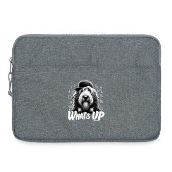 Schapendoes Was geht ab Gangsta cool Hund Geschenk - Laptoptasche 15" - Grau meliert - Vorne