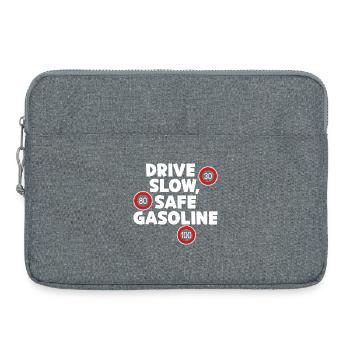 Benzin Zapfsäule Energiespeicher Tanken Statement - Laptoptasche 15" - Grau meliert - Vorne