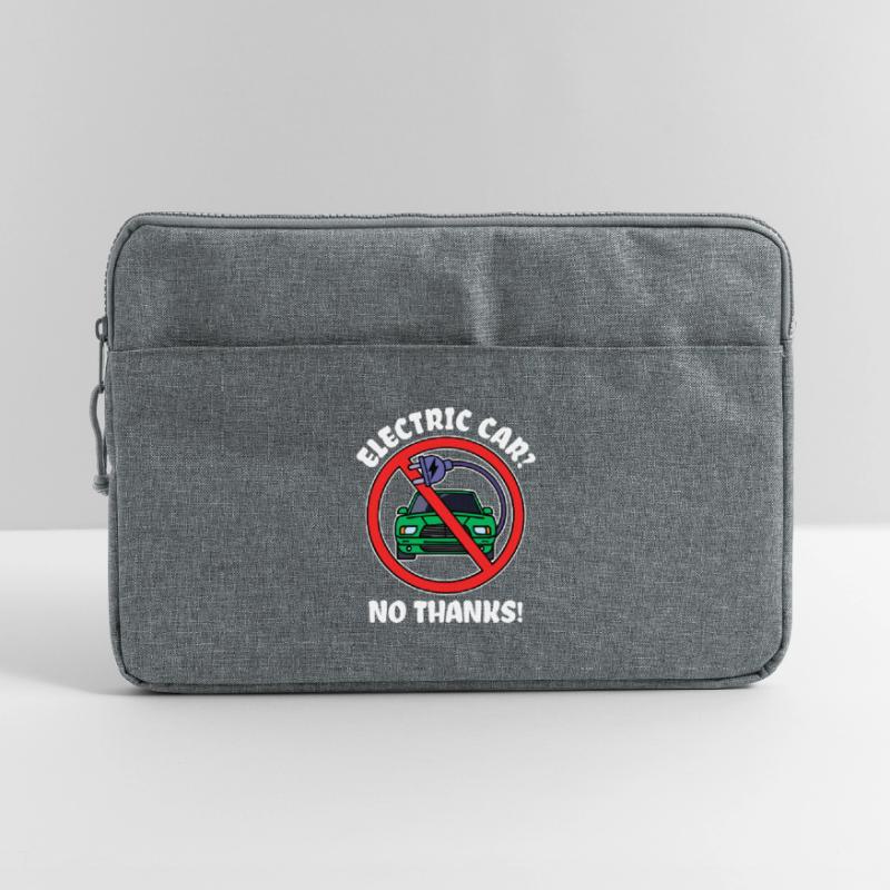 Refueling Electrical Energy E-car Electricity Statement Laptop bag 15"