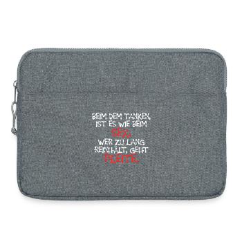 Tanken Statement Energiespeicher Antrieb Zapfsäule - Laptoptasche 15" - Grau meliert - Vorne