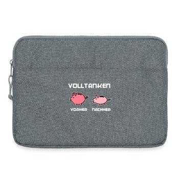 Refueling Statement Gasoline Diesel Energy Pump - Laptop bag 15" - heather grey - Front