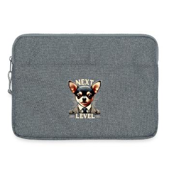 Chihuahua Next Level Suit Dog Gift - Laptop bag 15" - heather grey - Front