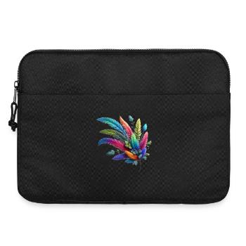 Farbenfrohe Federn. Lebendig und detailreiche - Laptoptasche 15" - Schwarz - Vorne