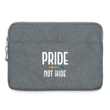 Mois de la fierté LGBT - Pride, not hide - Sacoche pour ordinateur portable 15 pouces - gris chiné - Devant