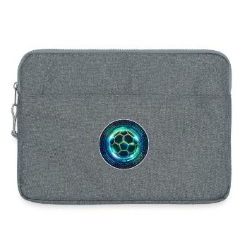 Neon Fußball Tech Emblem - Laptoptasche 15" - Grau meliert - Vorne