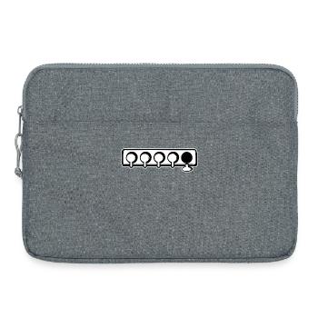 Vacances au ski Neige Glace froide Sports d’hiver Saison d’hiver - Sacoche pour ordinateur portable 15 pouces - gris chiné - Devant