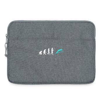 Schifahren Wintersport Evolution Skifahrer Winter - Laptoptasche 15" - Grau meliert - Vorne