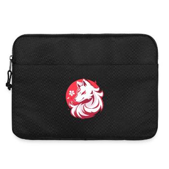 Renard blanc style asiatique - Sacoche pour ordinateur portable 15 pouces - noir - Devant