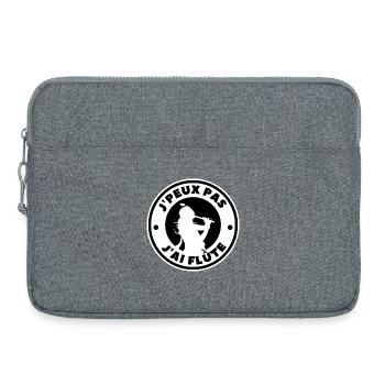 Je peux pas j'ai flûte - Sacoche pour ordinateur portable 15 pouces - gris chiné - Devant