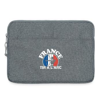 Tir à l'arc - Équipe de tir à l'arc de France. - Sacoche pour ordinateur portable 15 pouces - gris chiné - Devant