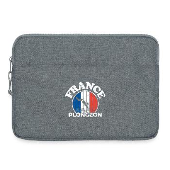 Plongeon - France plongeon - France - France sport - Sacoche pour ordinateur portable 15 pouces - gris chiné - Devant