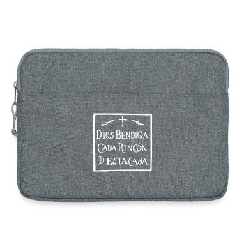 Gott segne jeden Winkel (dunkel) - Laptoptasche 15" - Grau meliert - Vorne