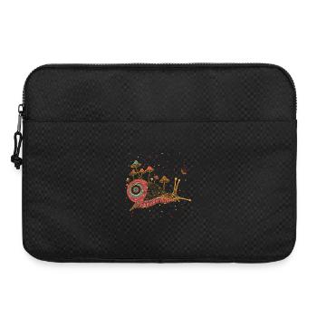 Colorful surreal snail with mushrooms - Laptop bag 15" - black - Front