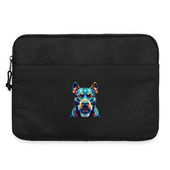 American Pitbull Terrier Chien Race Dessin animé Kawaii - Sacoche pour ordinateur portable 15 pouces - noir - Devant