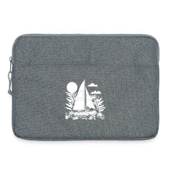 Sailing Comic Look - Laptop bag 15" - heather grey - Front