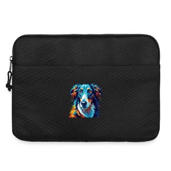 Barsoi Hunderasse Bunt Karikatur Kawaii - Laptoptasche 15" - Schwarz - Vorne