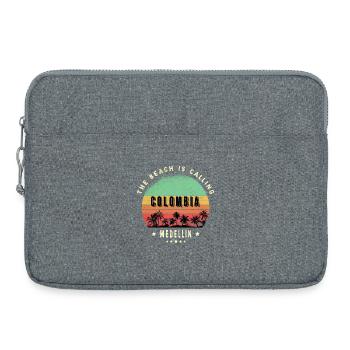 Medellin Kolumbien Palmen Strand Design - Laptoptasche 15" - Grau meliert - Vorne