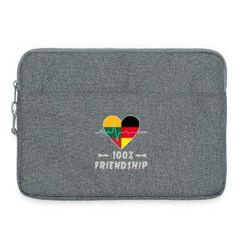 Lithuania and Germany 100% friendship - Laptop bag 15" - heather grey - Front