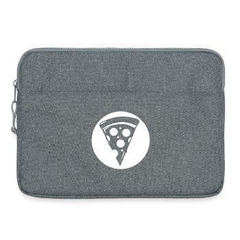 Dessin de morceau de pizza - Sacoche pour ordinateur portable 15 pouces - gris chiné - Devant
