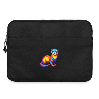 Frettchen Bunte Kawaii Cartoon Figur Clipart - Laptoptasche 15" - Schwarz - Vorne