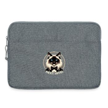 Heilige Birma Katze Birmakatze Smoking Geschenk - Laptoptasche 15" - Grau meliert - Vorne