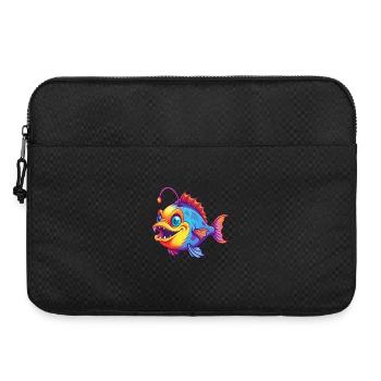 Anglerfisch Buntes Kawaii Cartoon Meerestier - Laptoptasche 15" - Schwarz - Vorne