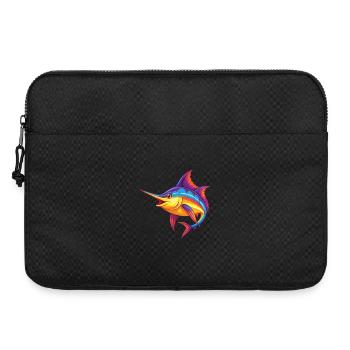 Schwertfisch Buntes Kawaii Cartoon Meerestier - Laptoptasche 15" - Schwarz - Vorne