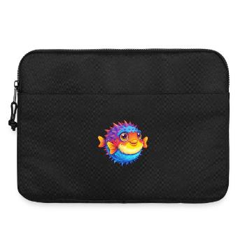 Stachelschwein Kugelfisch Bunte Kawaii Karikatur - Laptoptasche 15" - Schwarz - Vorne