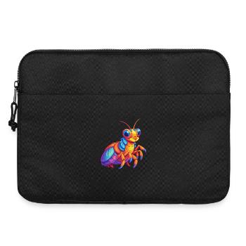 Pfau Mantis Garnelen Bunte Kawaii Karikatur - Laptoptasche 15" - Schwarz - Vorne